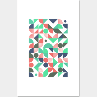 Colourful Geometric Animated Pattern Posters and Art